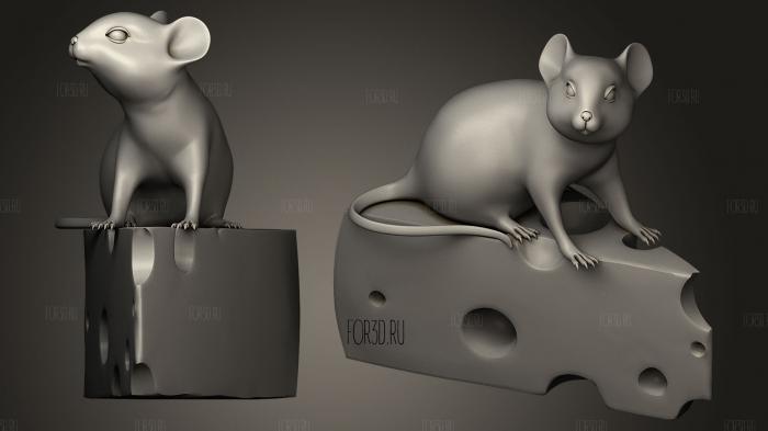 Мышь 3d stl модель для ЧПУ
